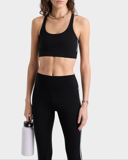 Sporty & Rich Bold Health Active Bra in Black