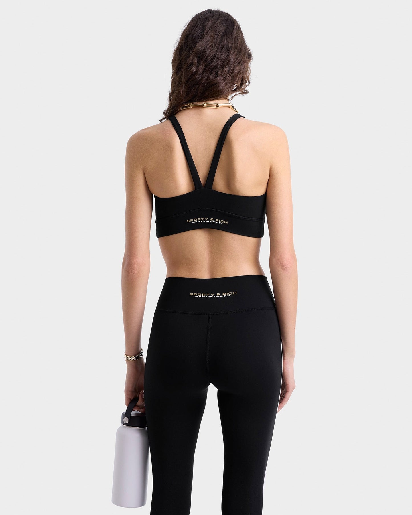 Sporty & Rich Bold Health Active Bra in Black