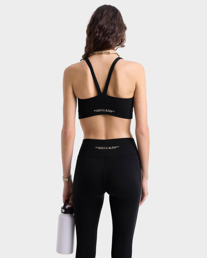 Sporty & Rich Bold Health Active Bra in Black