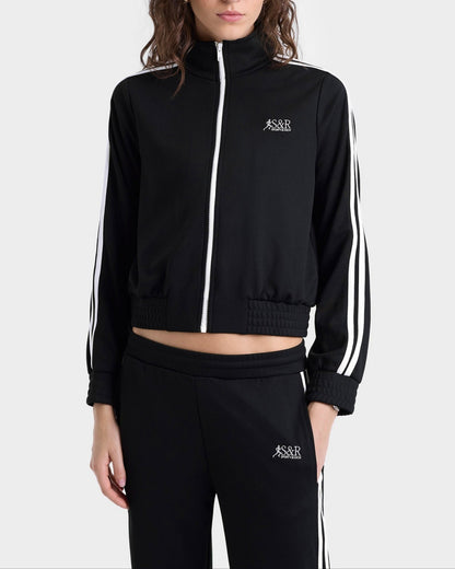Sporty & Rich Runner Elio Track Jacket in Black