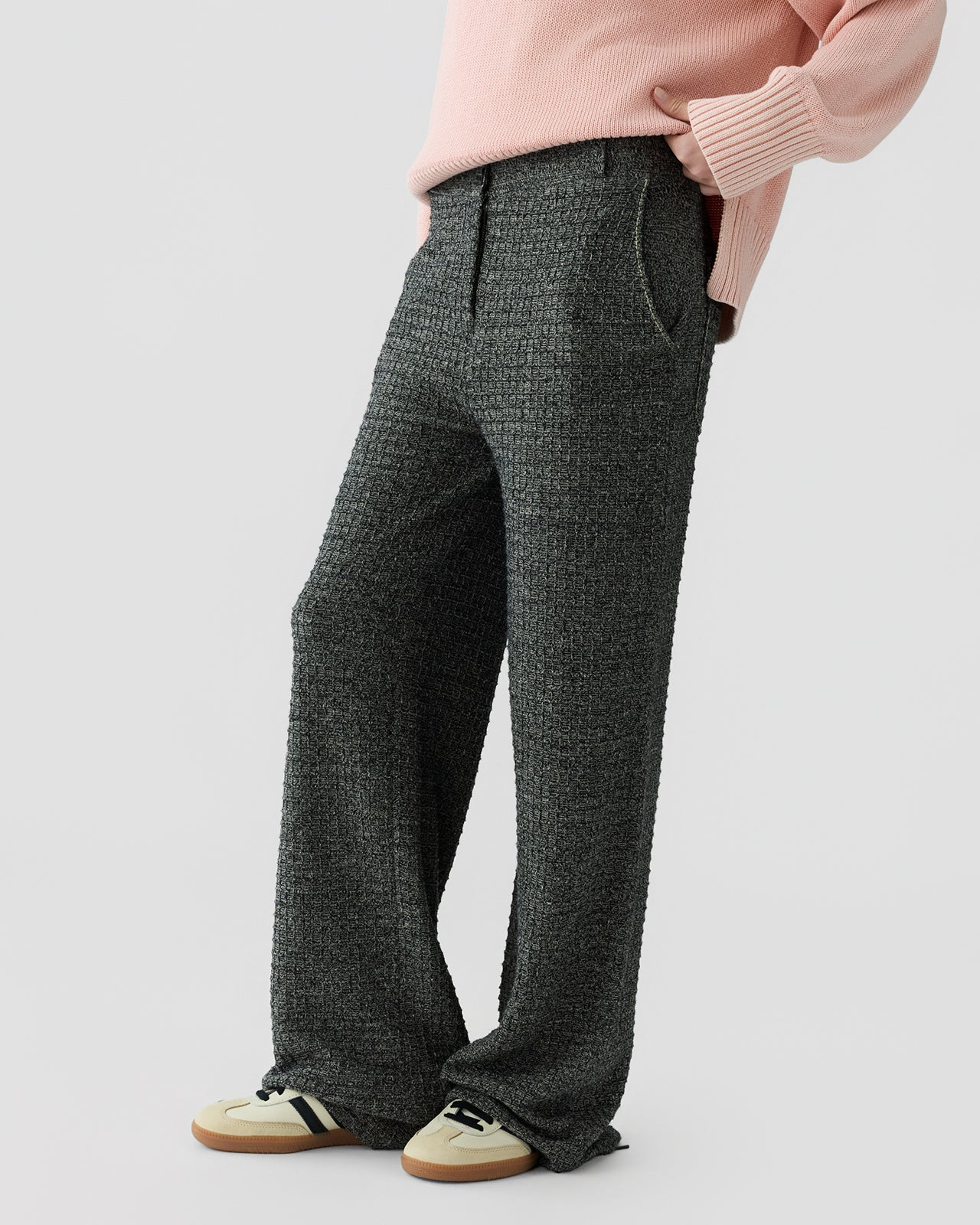Guest in Residence Waffle Work Pant in Black
