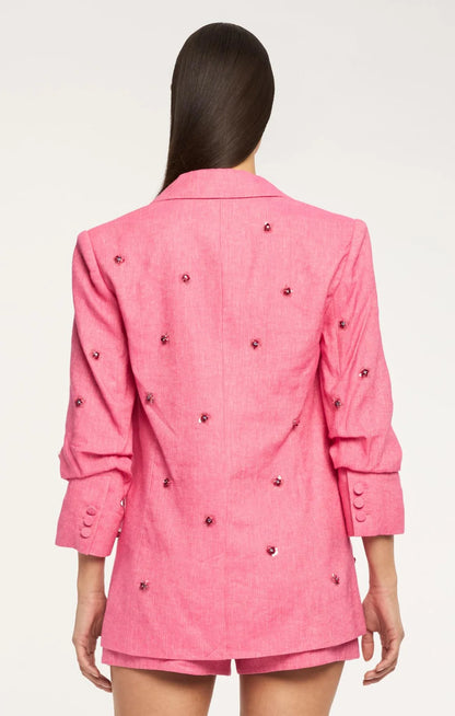 Cinq à Sept Wildflower Pailette Kylie Blazer in Azalea