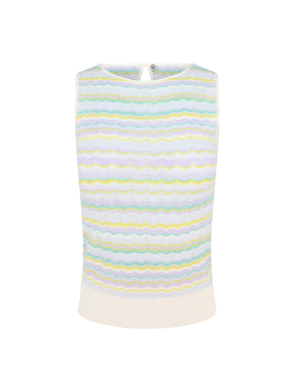 Margaret O'Leary Chevron Tank in Mint Mix