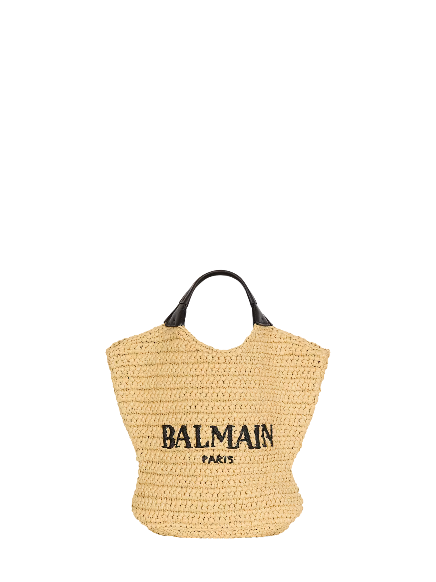 Balmain Mini Balmain Crochet Tote Bag in Beige