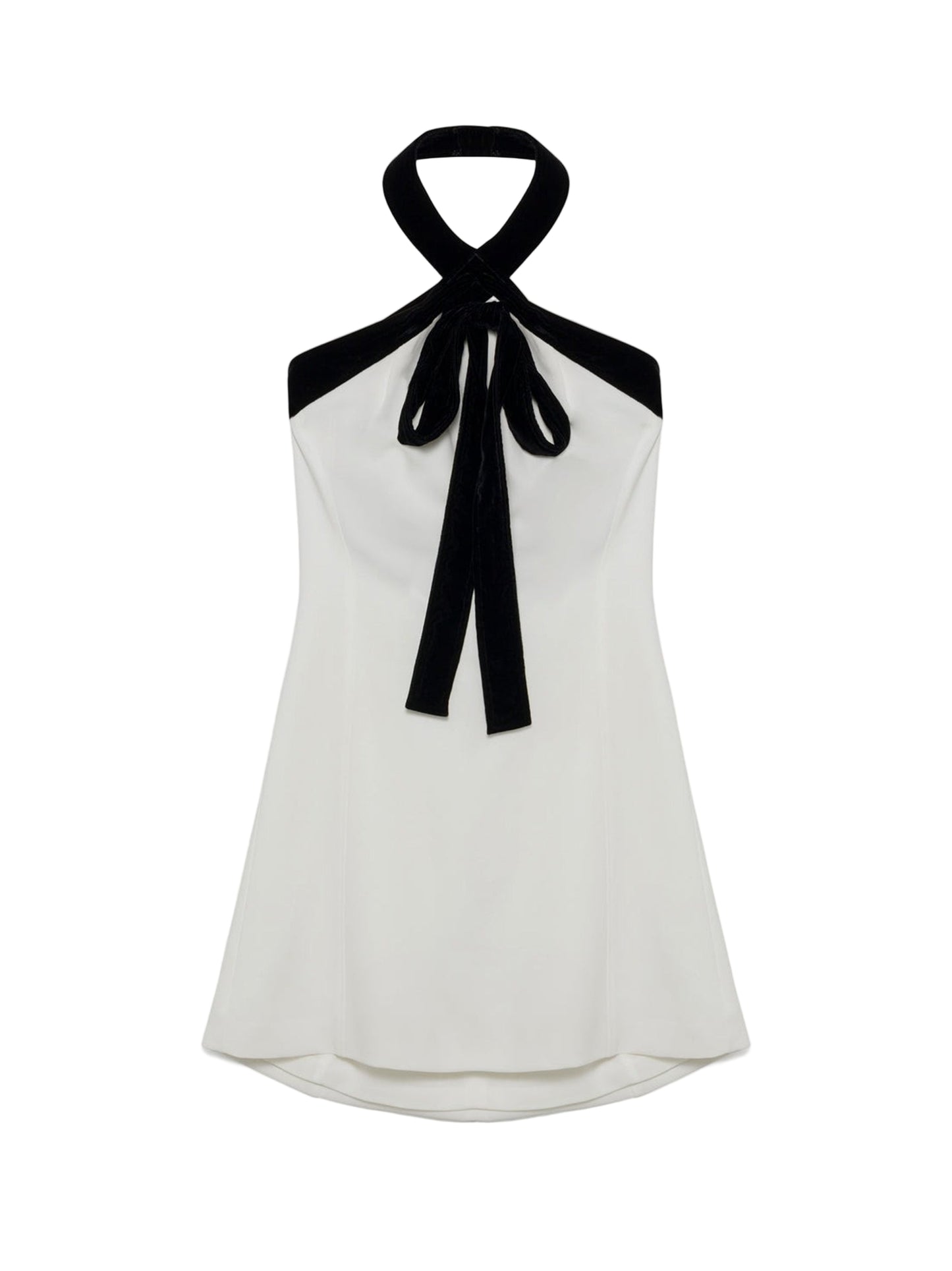 Simkhai Jolie Velvet Tie Mini Dress in Ivory Multi