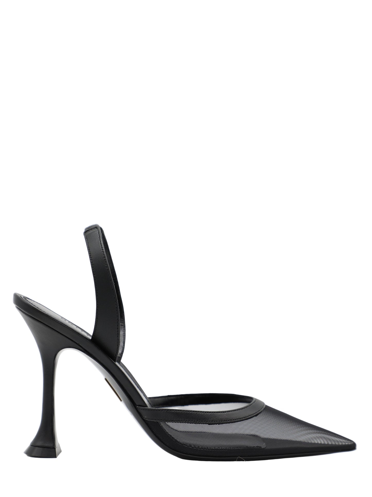 Britt Netta Esme Slingback Heel 95 in Black Nappa