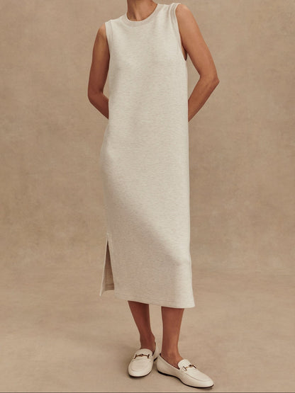 Varley Beatrice Midi Dress in Ivory Marl