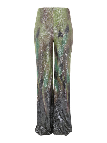 Silvia Tcherassi Dalal Pant in Abstract Forest Print
