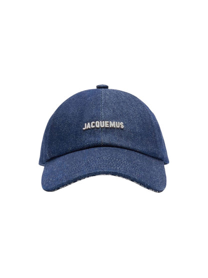 Jacquemus Le Casquette Gadjo in Navy/Navy Stripe