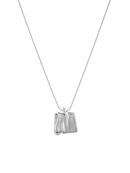 Jenny Bird Sundra Pendant Necklace Large in High Polish Silver