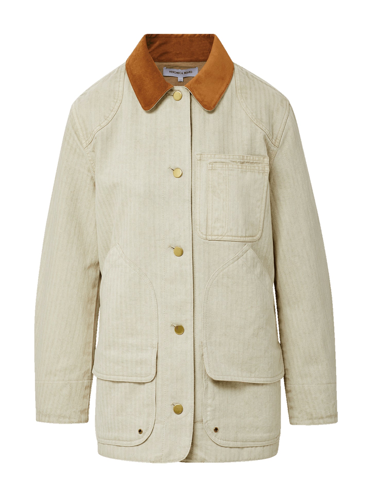 Veronica Beard Abbas Chore Jacket in Light Oatmeal