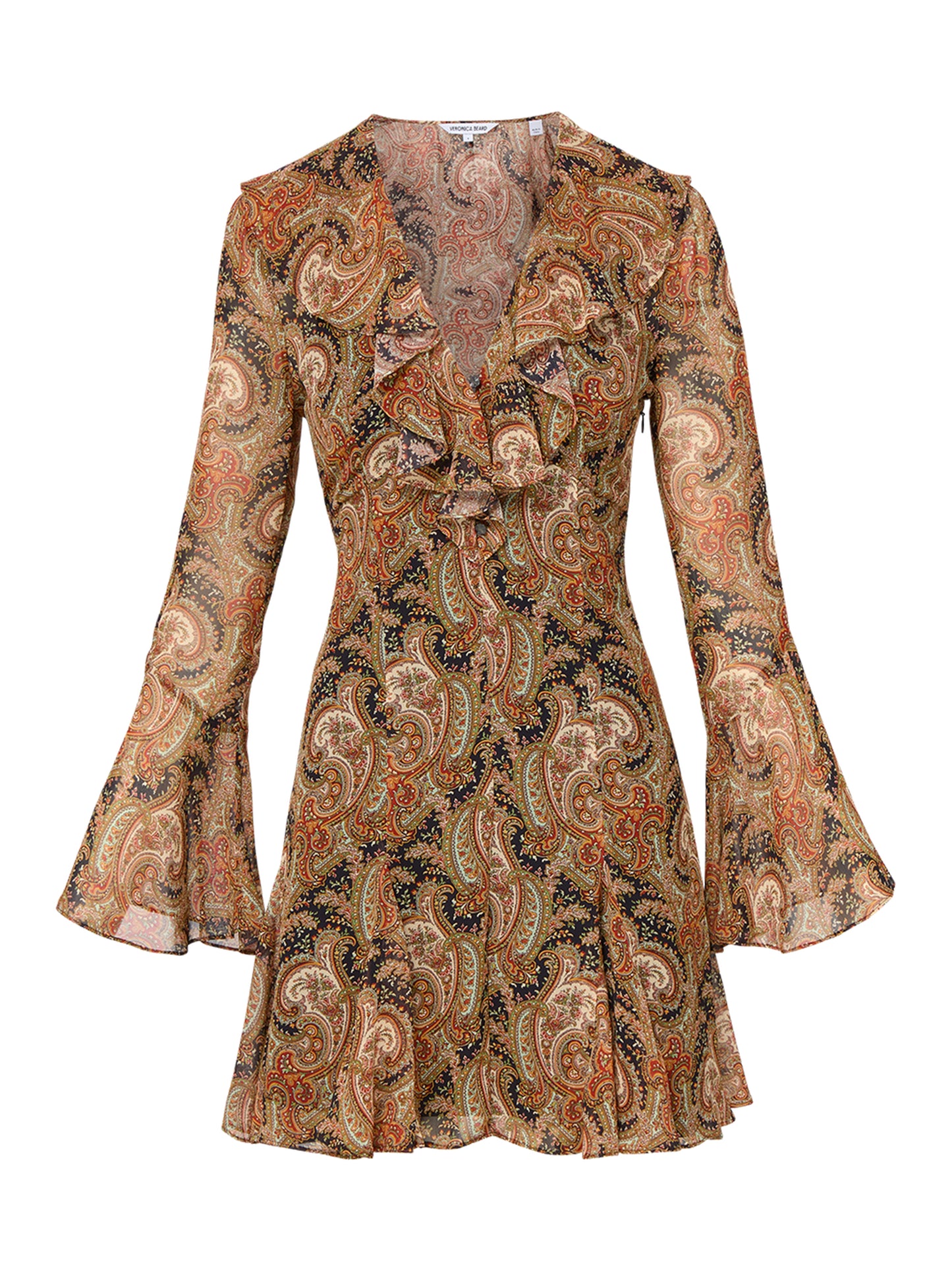 Veronica Beard Adrienne Silk Mini Dress in Navy Multi