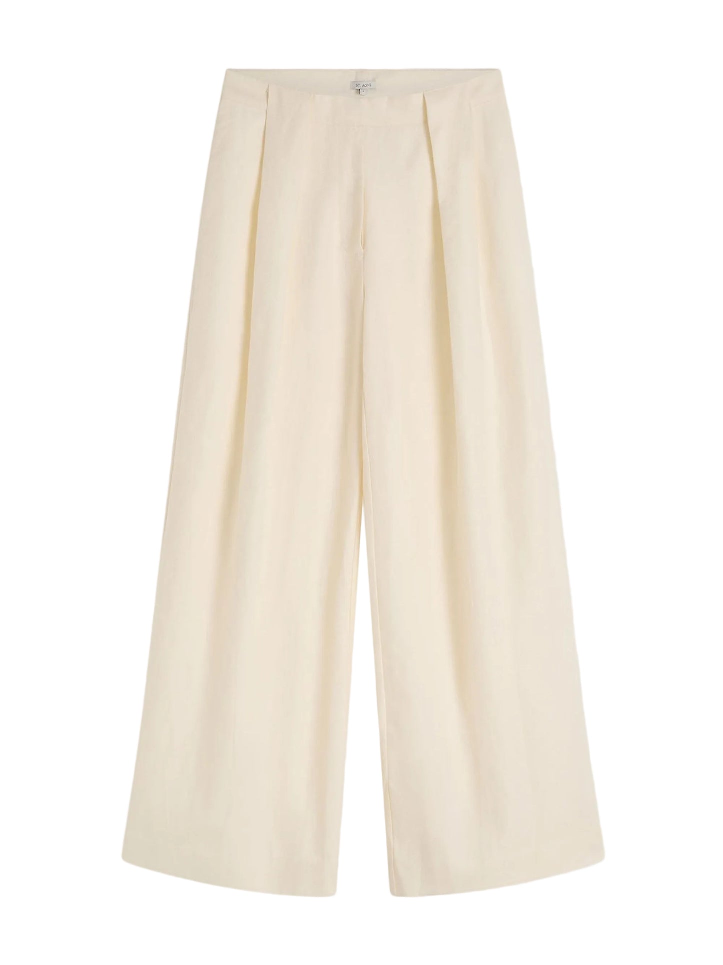 St. Agni Pleat Loop Pants in Ivory