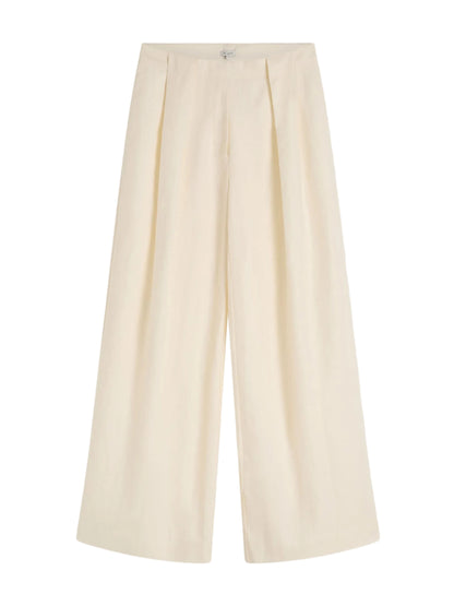 St. Agni Pleat Loop Pants in Ivory