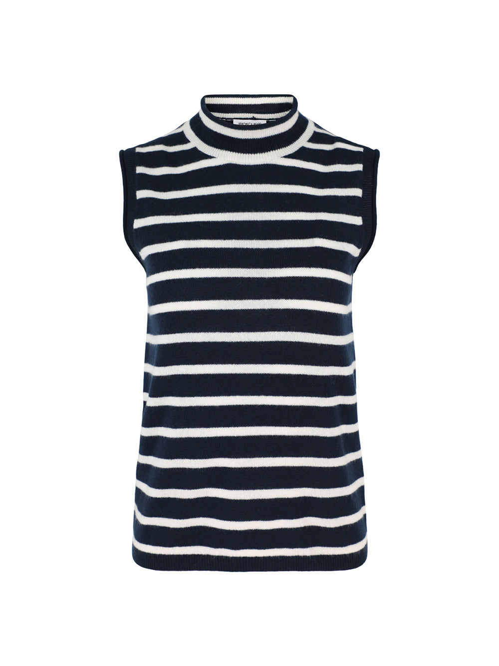 Veronica Beard Mahalia Cashmere Pullover in Navy/Ivory