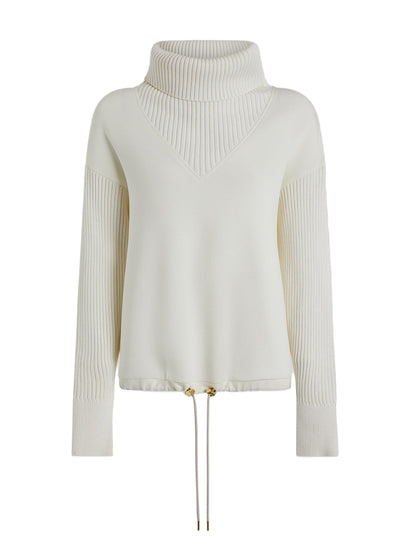 Varley Hannah Cowl Neck Sweat in Egret
