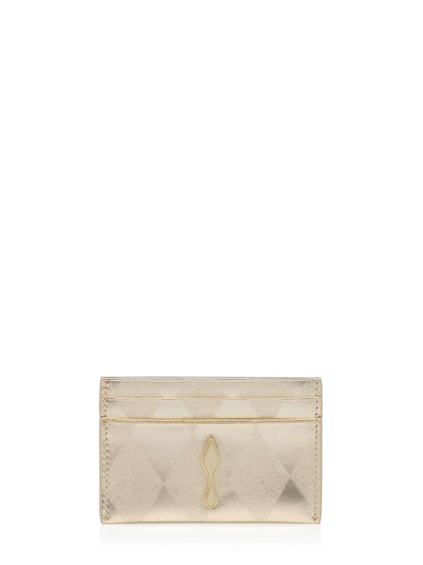 Christian Louboutin Bettina Card Holder in Light Platine | In-Store Only