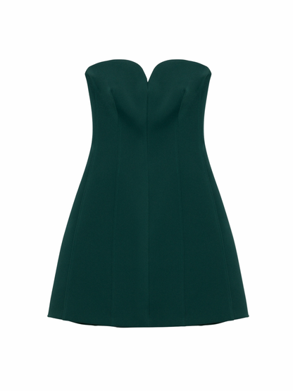 Simkhai Devin Bustier Mini Dress in Emerald