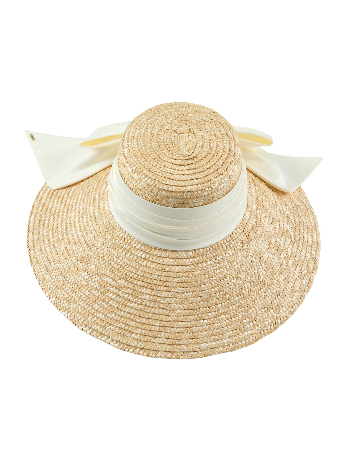 Eugenia Kim Mirabel Straw Wide-Brim Sunhat in Natural With Cream