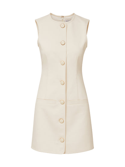 Veronica Beard Whistler Dress in Ecru