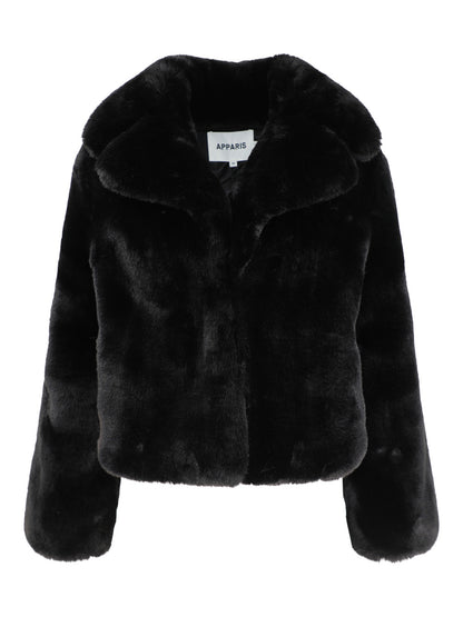 Apparis Miller Short Coat in Noir