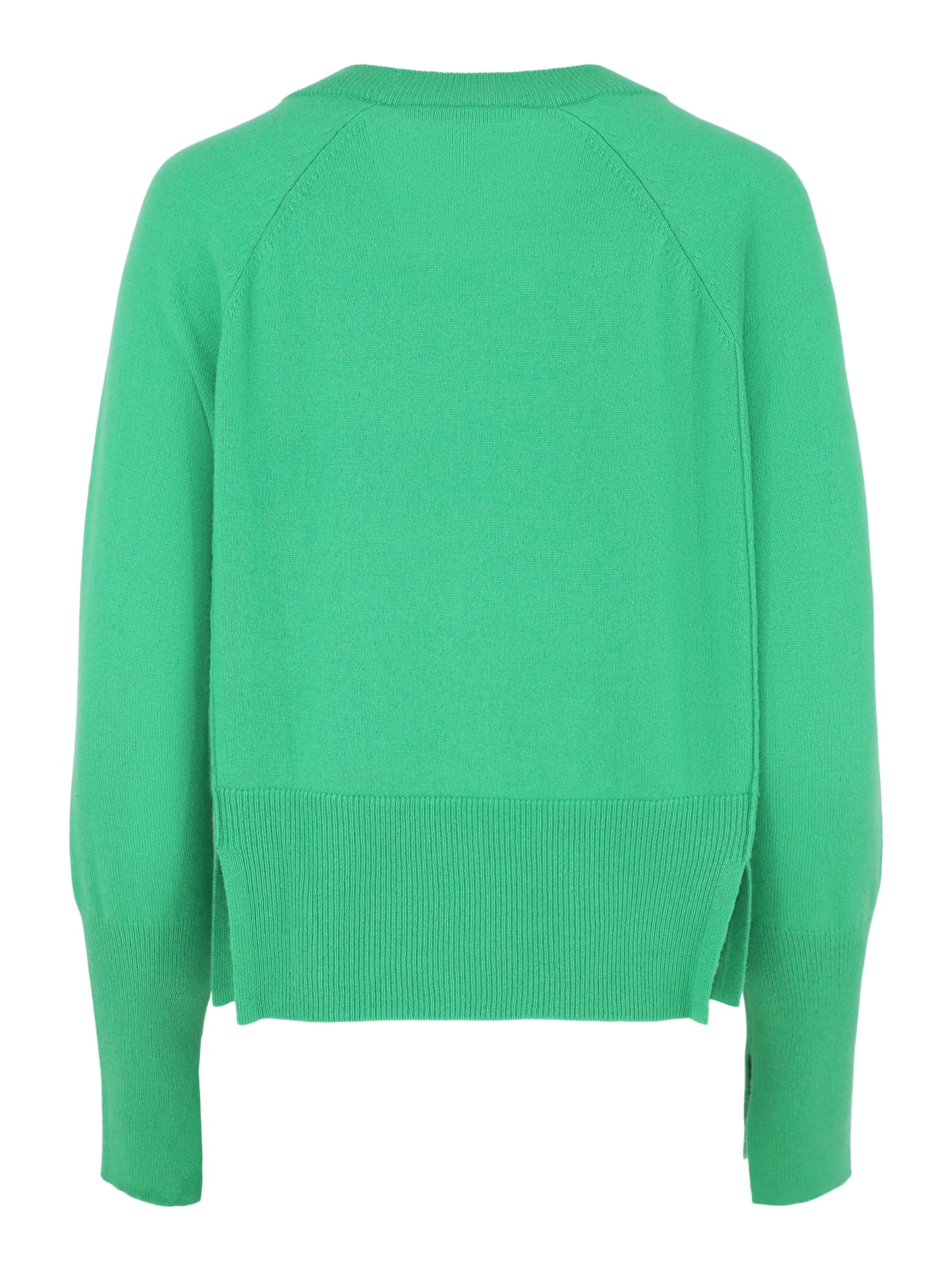 Autumn Cashmere Raglan Crew w/ Side Slits in Kelly