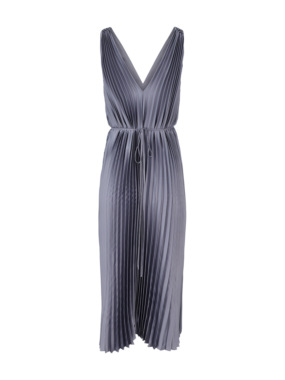 Vince Hand Smocked Pleated Dress in Mauve Thistle