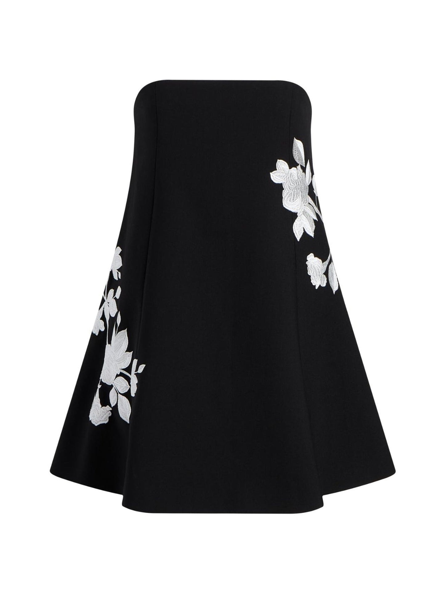 Cinq à Sept Trailing Floral Irla Dress in Black/Ivory