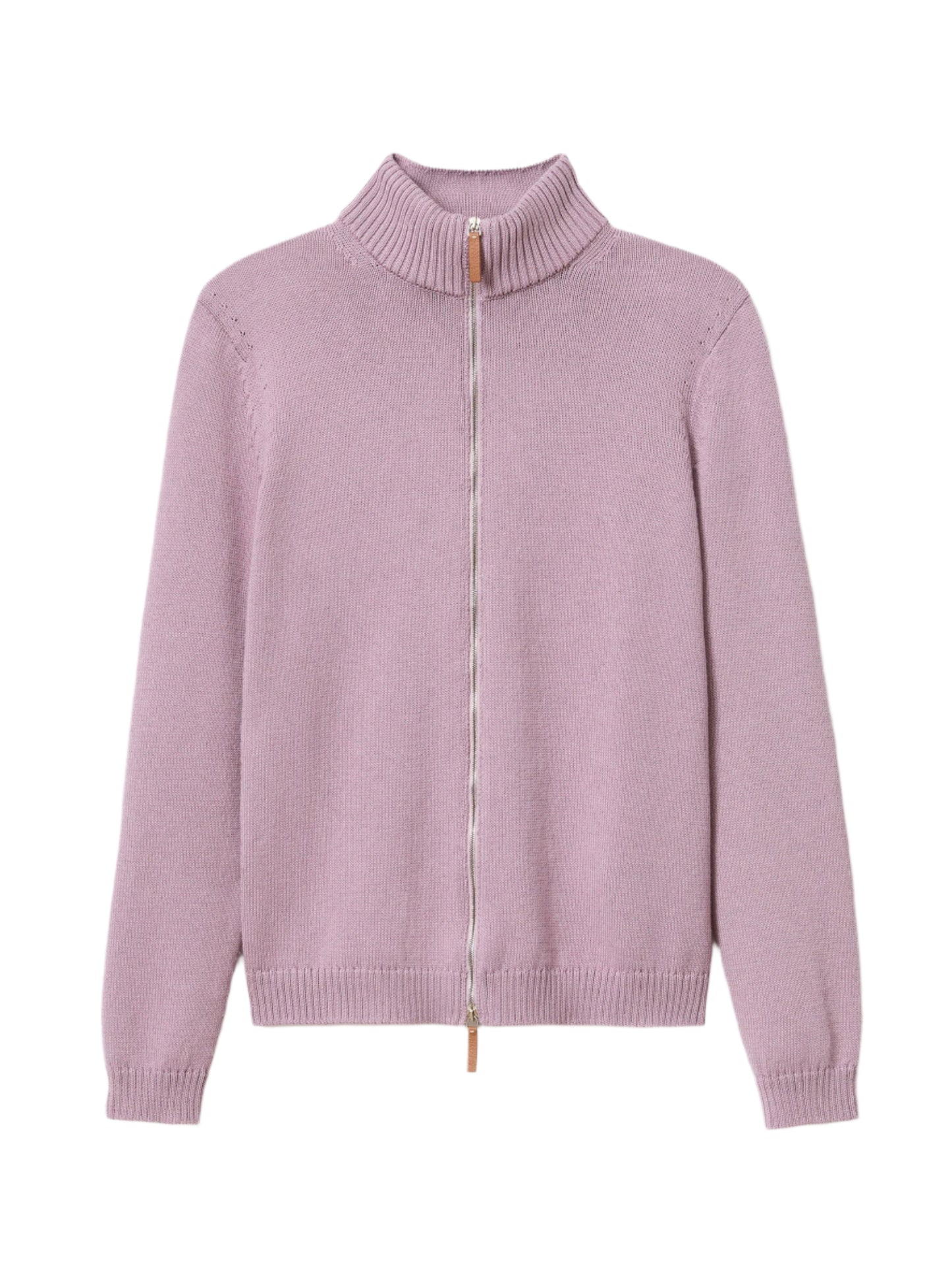 Lafayette 148 Cotton Silk Tape Knit Fitted Bomber in Lavender Tint