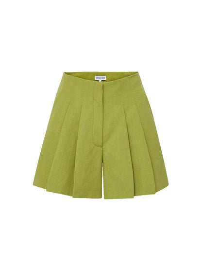 Veronica Beard Gables Pleated Short in Cactus