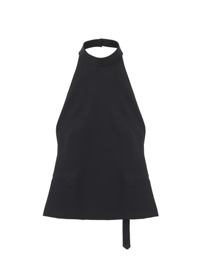 Alexander McQueen Tailored Halter Neck Top in Black