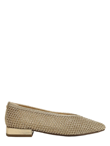 Sam Edelman  Kasey Knit Ballet Flat in Lustra Weave Amber Gold