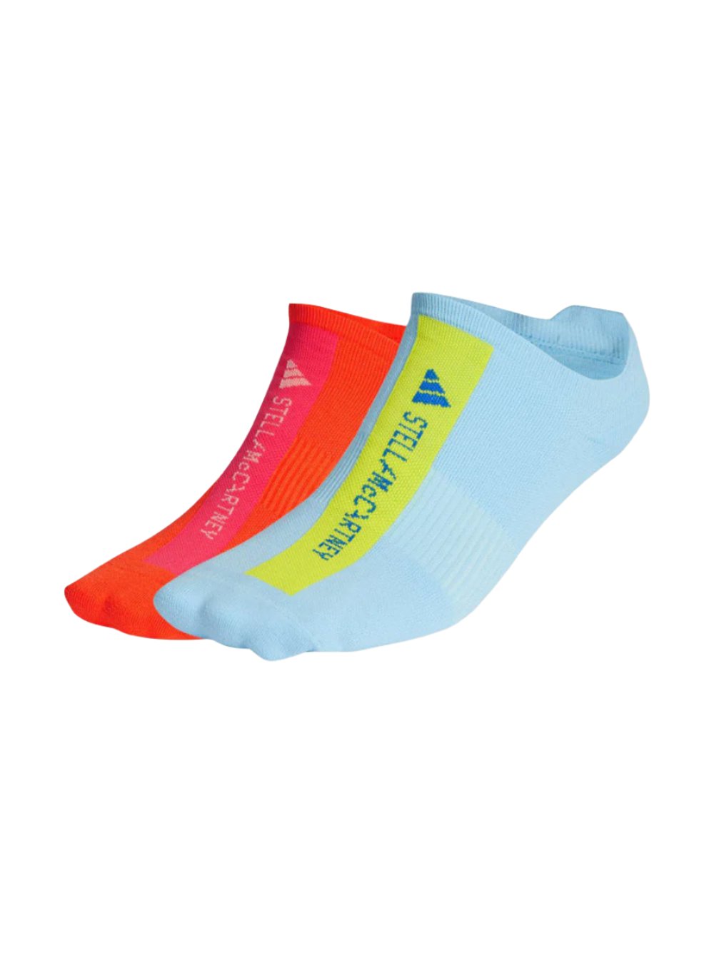 Adidas x Stella McCartney Socks 2 Pack in Glow Blue / Semi Solar Slime / Semi Impact Orange / Core Pink