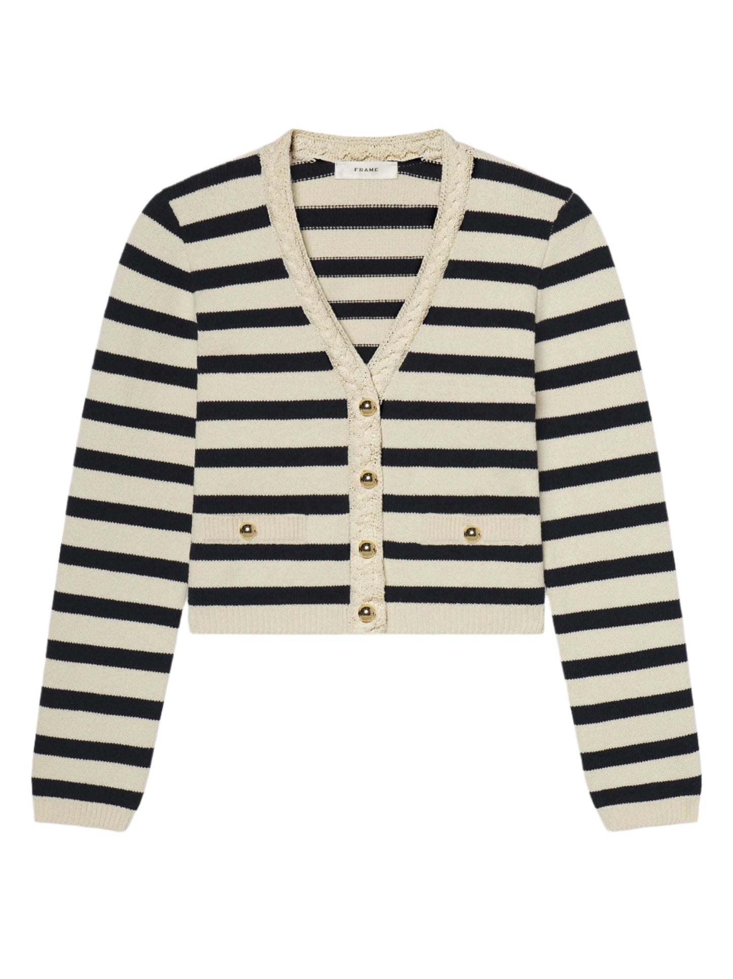 Frame The Harbor Cardigan in Navy Multi