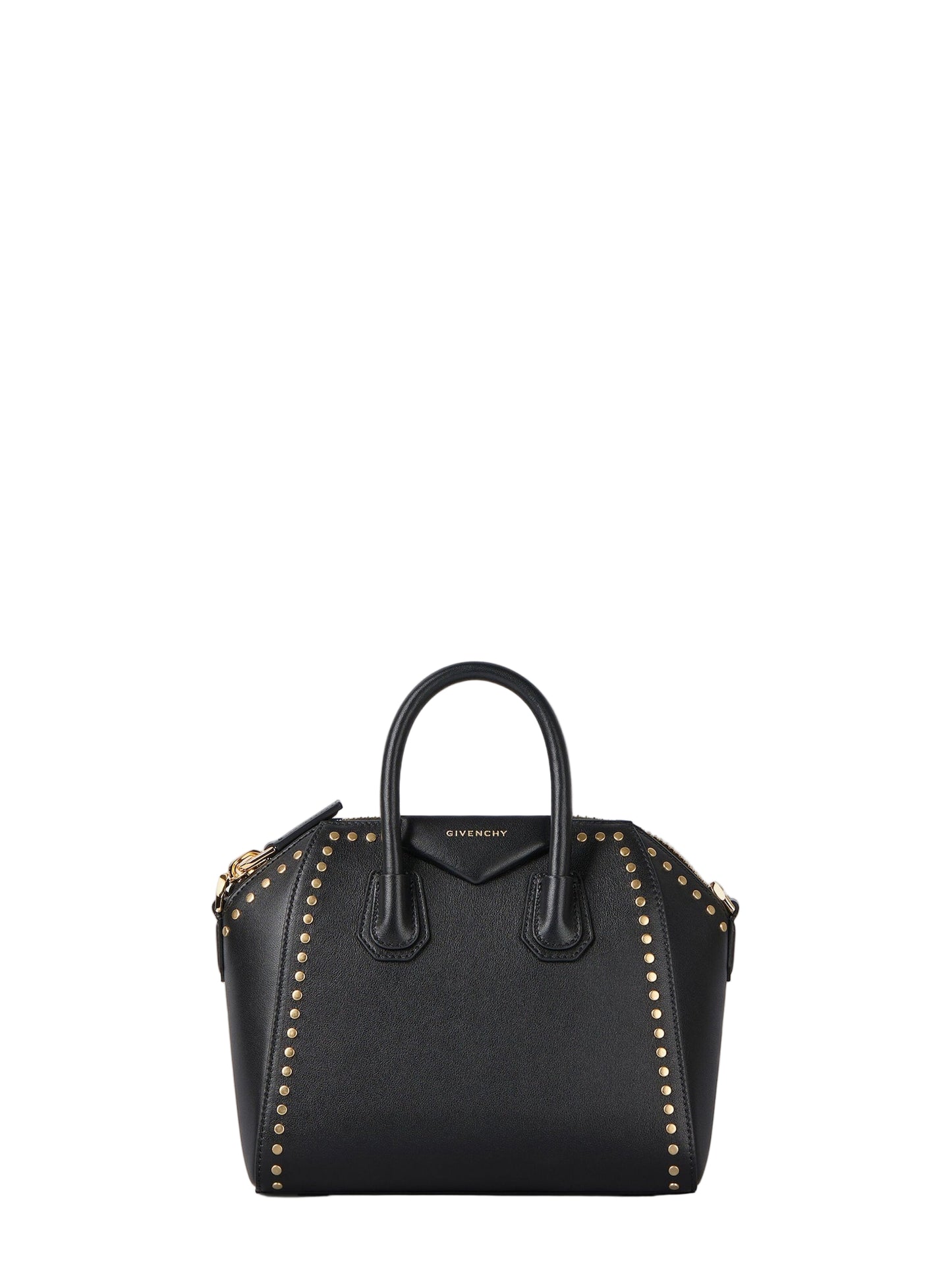 Givenchy Mini Antigona Bag in Box Leather with Studs Detail in Black