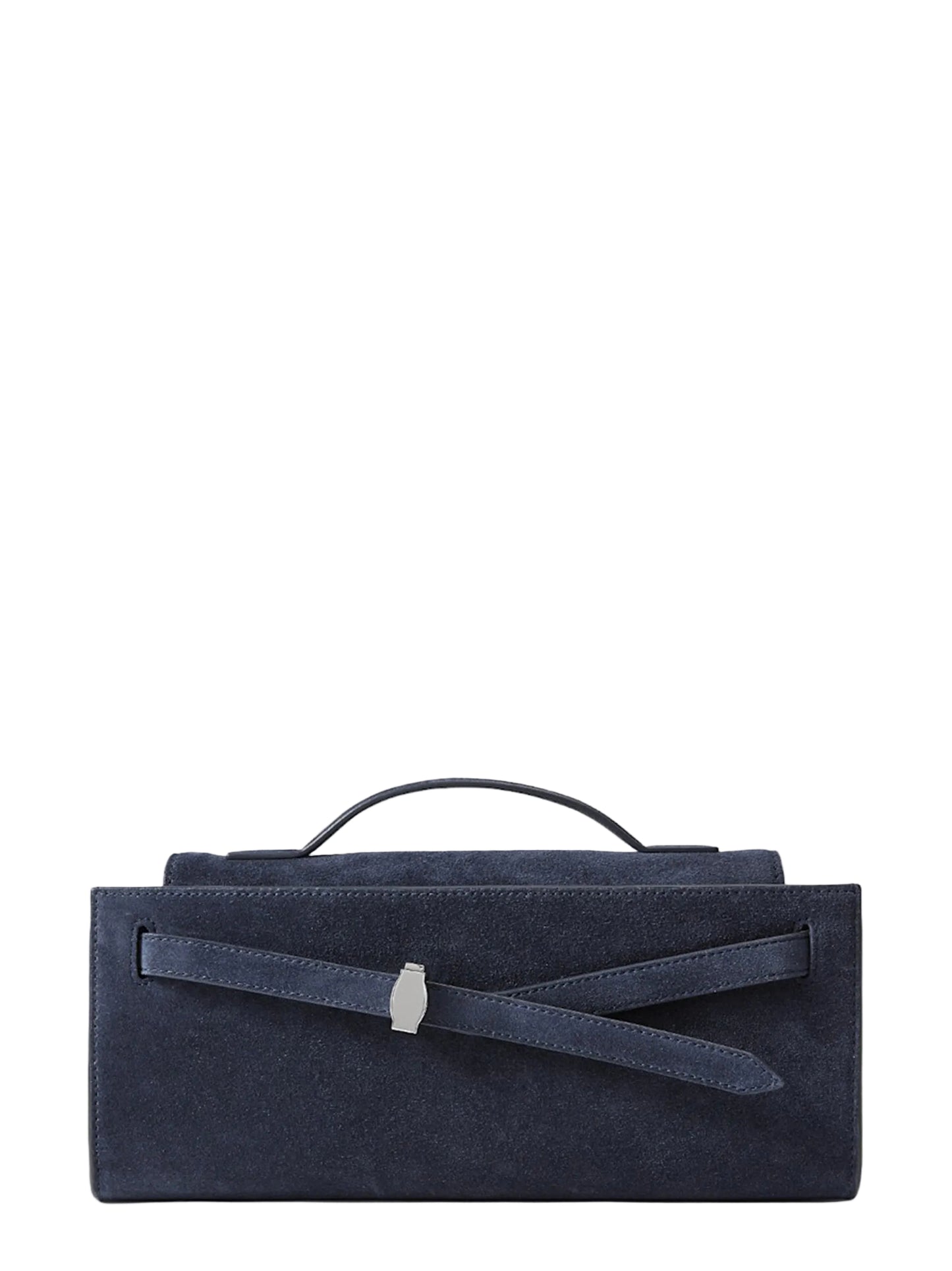 Veronica Beard Suede Dash Clutch in Navy