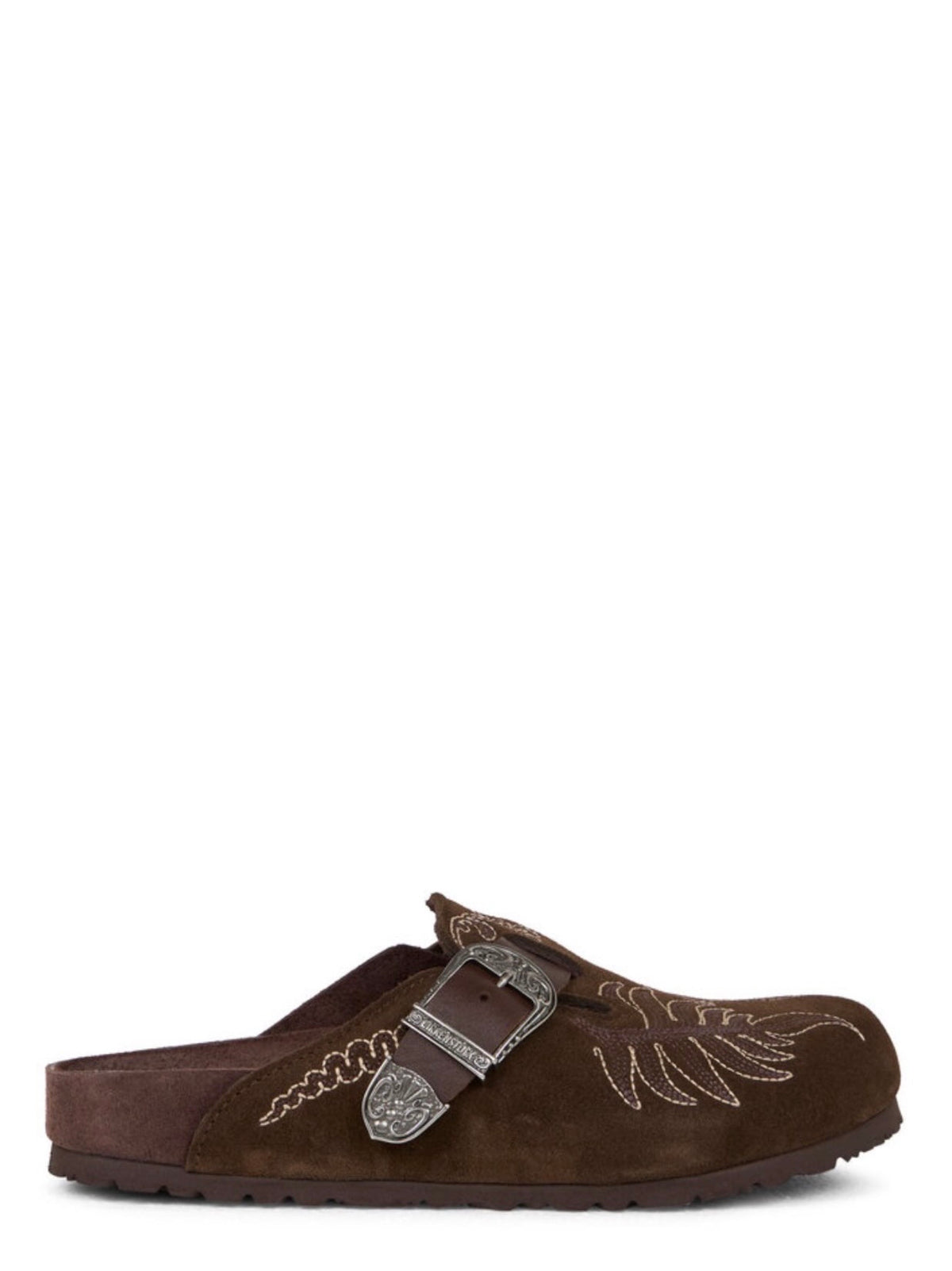 Birkenstock by Etro Embroidered Suede Boston Clog