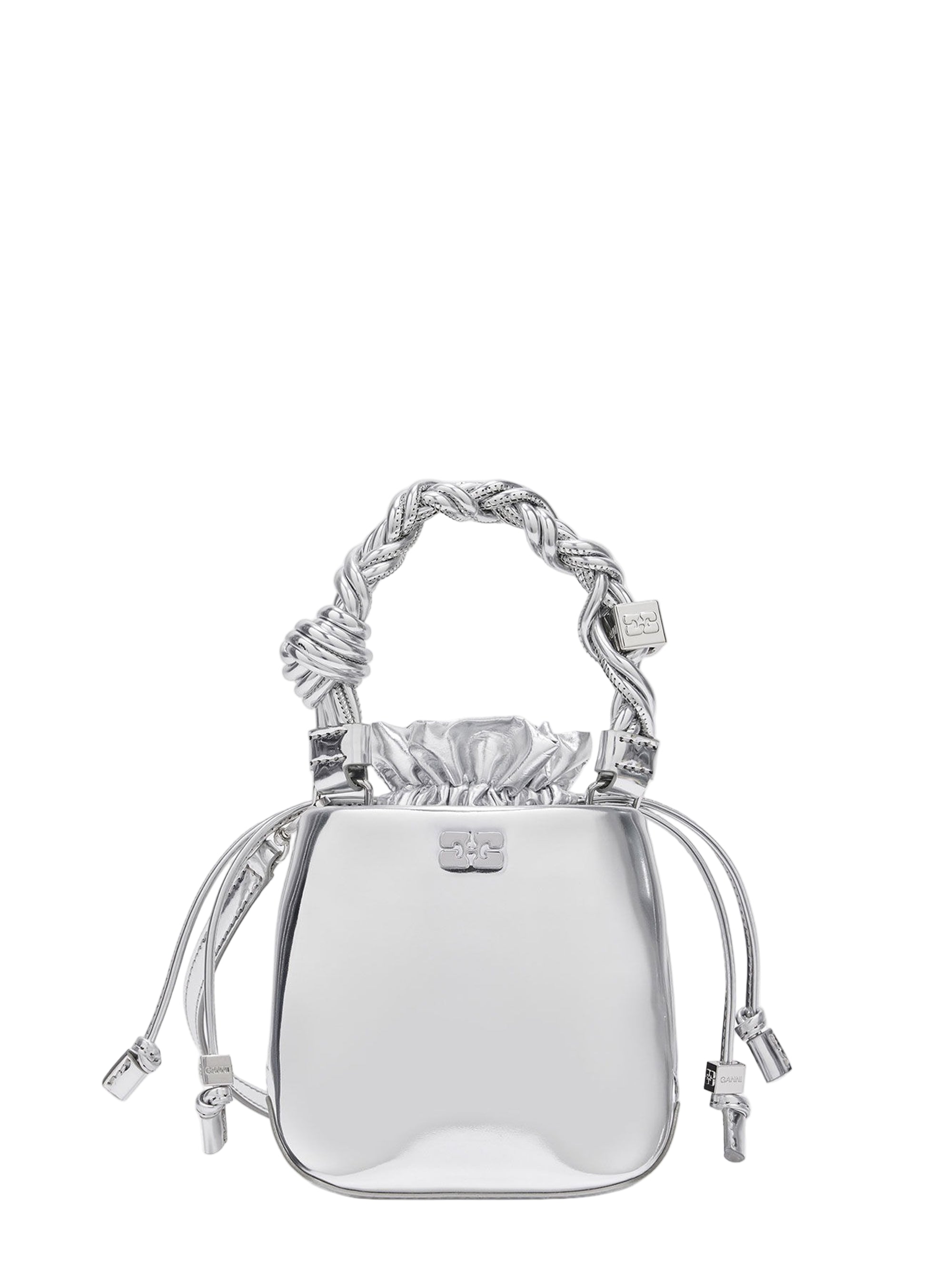 【GANNI 】SMALL KNOT BUCKET BAG Ganni Small Knot Bucket Bag In Black - 30% Off | Editorialist