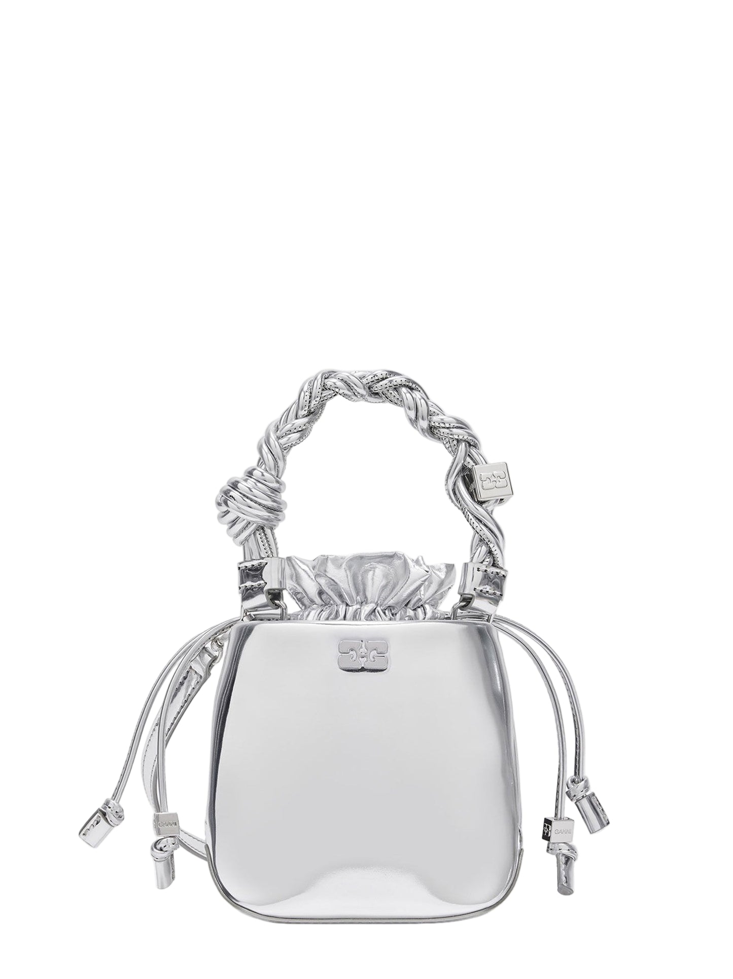 Ganni Mini GANNI Bou Bucket Bag in Silver