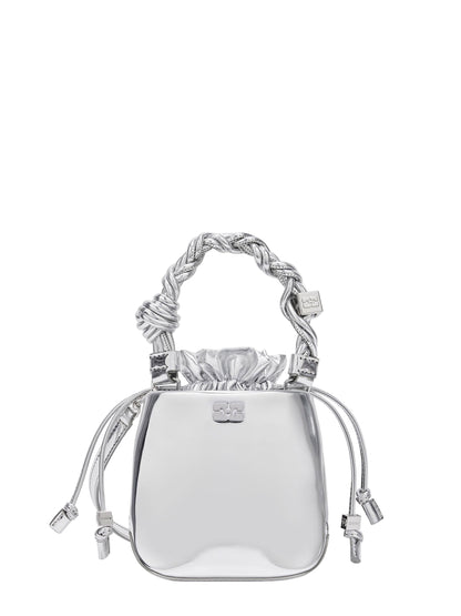 Ganni Mini GANNI Bou Bucket Bag in Silver