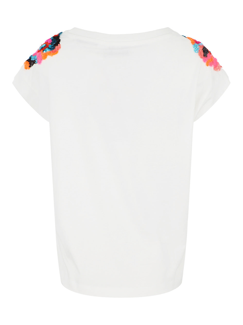Essentiel Antwerp Fequins Embroidered T-Shirt in Off White