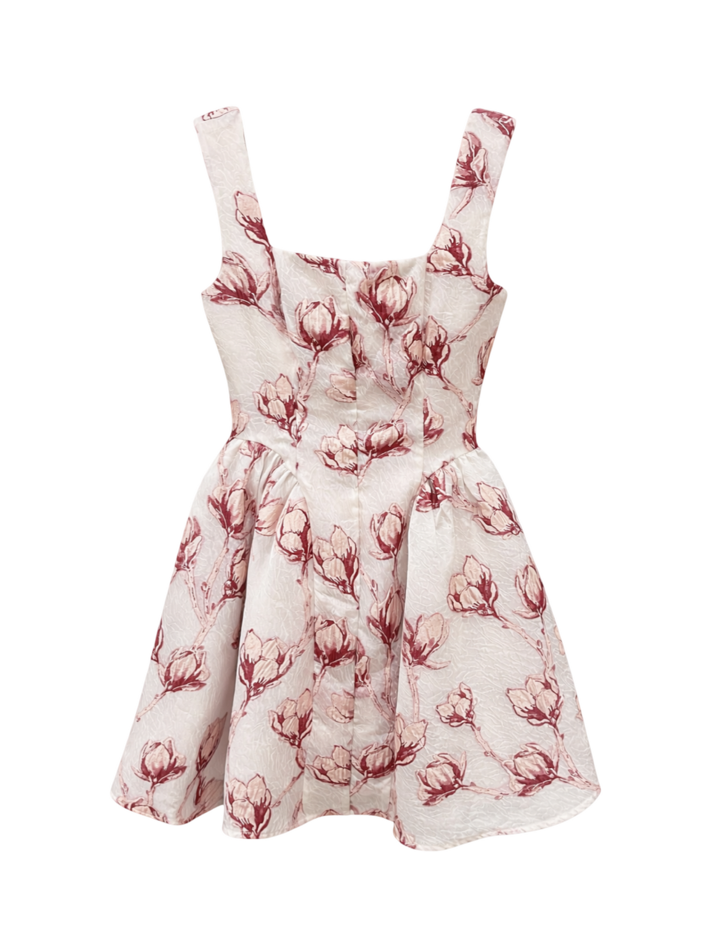 Milly Erin Sleeveless Floral Mini Dress in Pink/White