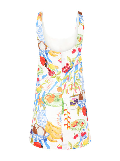Farm Rio Off-White Fresh Table Euroflax™ Premium Linen Mini Dress