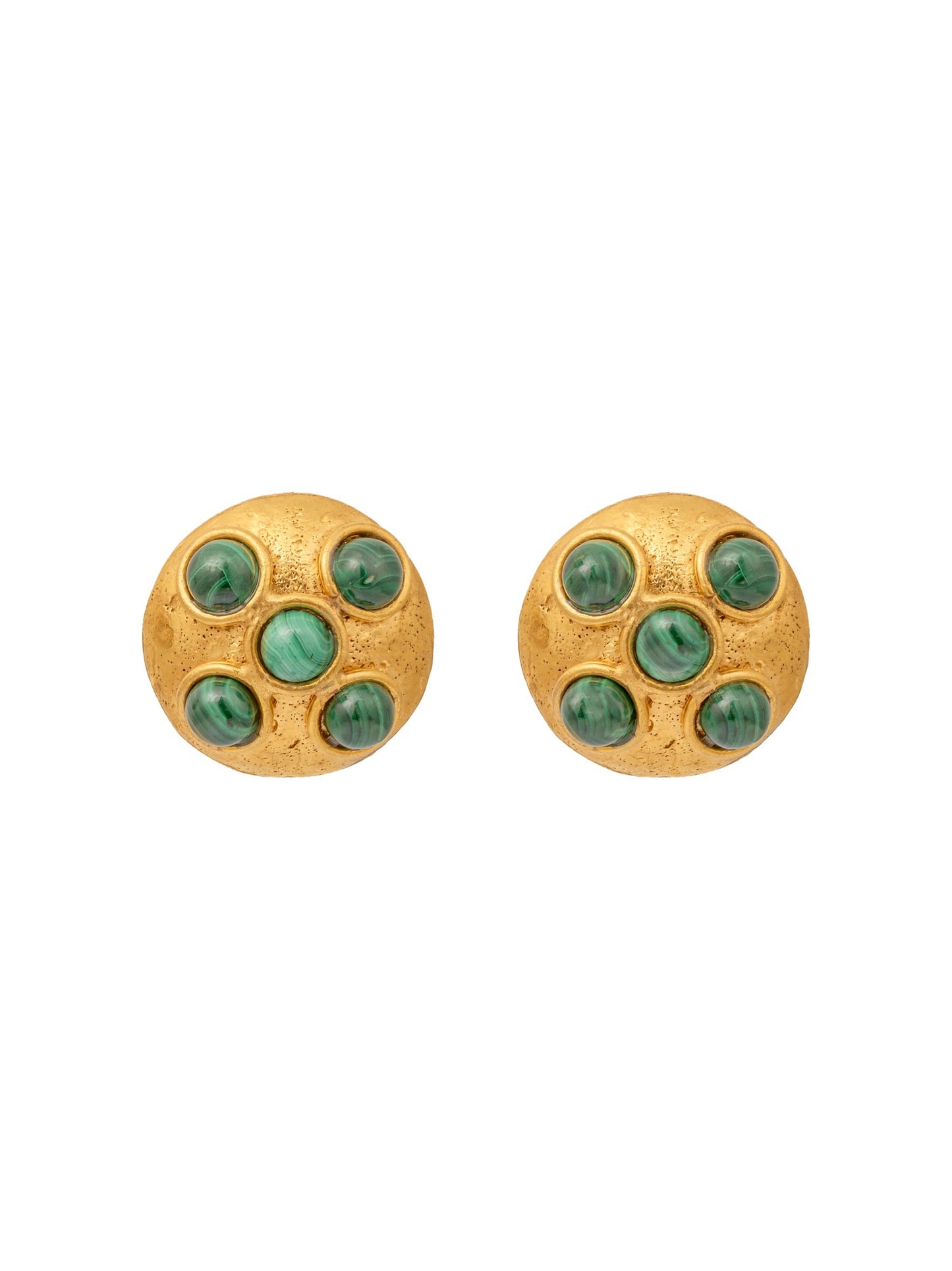 Sylvia Toledano Theodora Earrings in Malachite