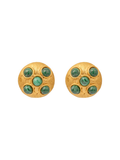 Sylvia Toledano Theodora Earrings in Malachite