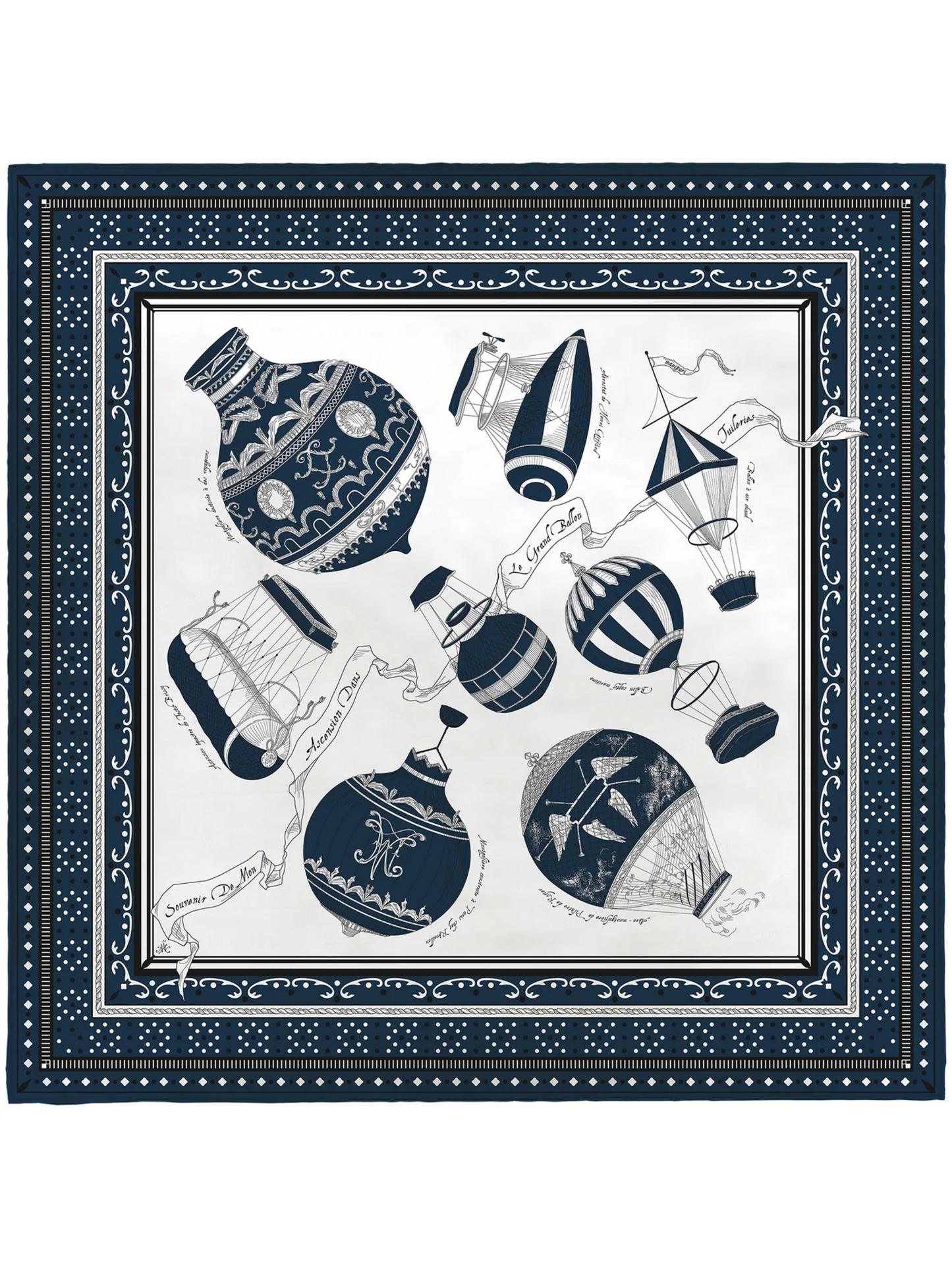 Manipuri Scarf in Navy