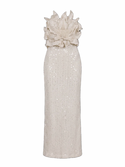PatBO Iara Crochet Flower Maxi Dress