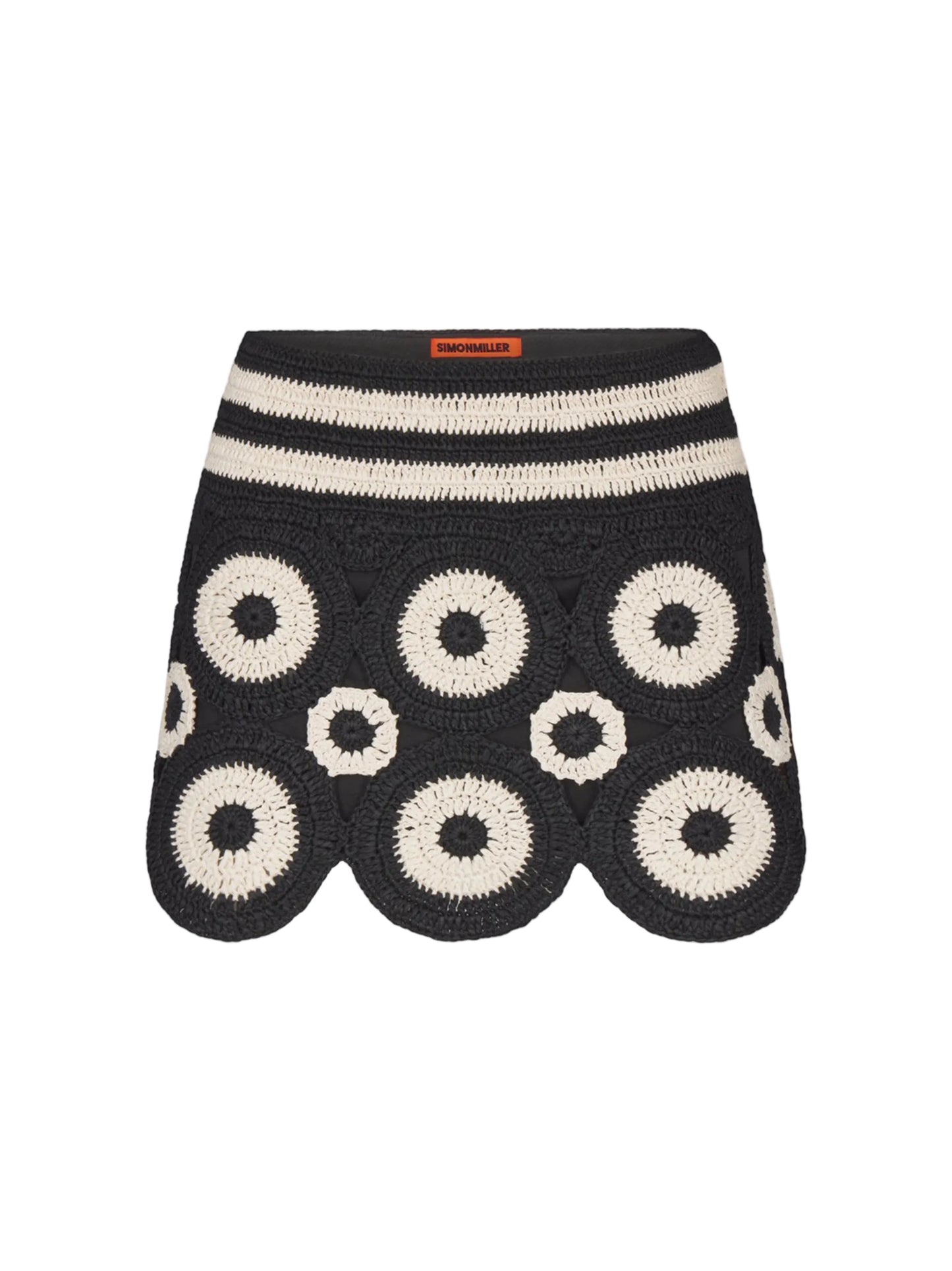 Simon Miller Beep Beep Mini Skirt in Cream/Black