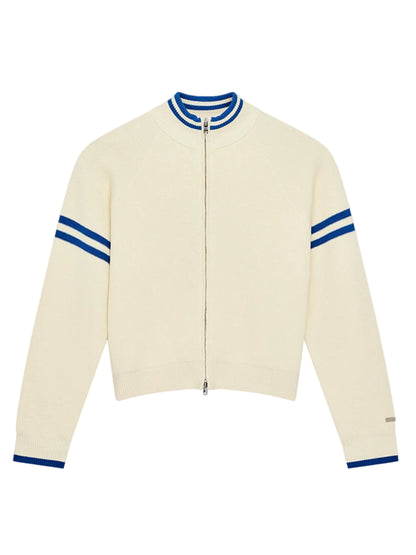 P.E Nation Odyssey Knit Cardi in Whisper White Cream