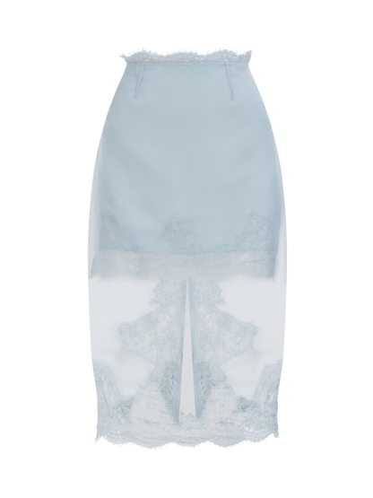 Aje Ophelia Lace Skirt in Duck Egg